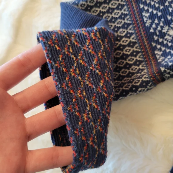 Like New BCBGMAXAZRIA Blue Purple Mini Dress Geo Print Long Sleeve Size Small - Picture 8 of 10